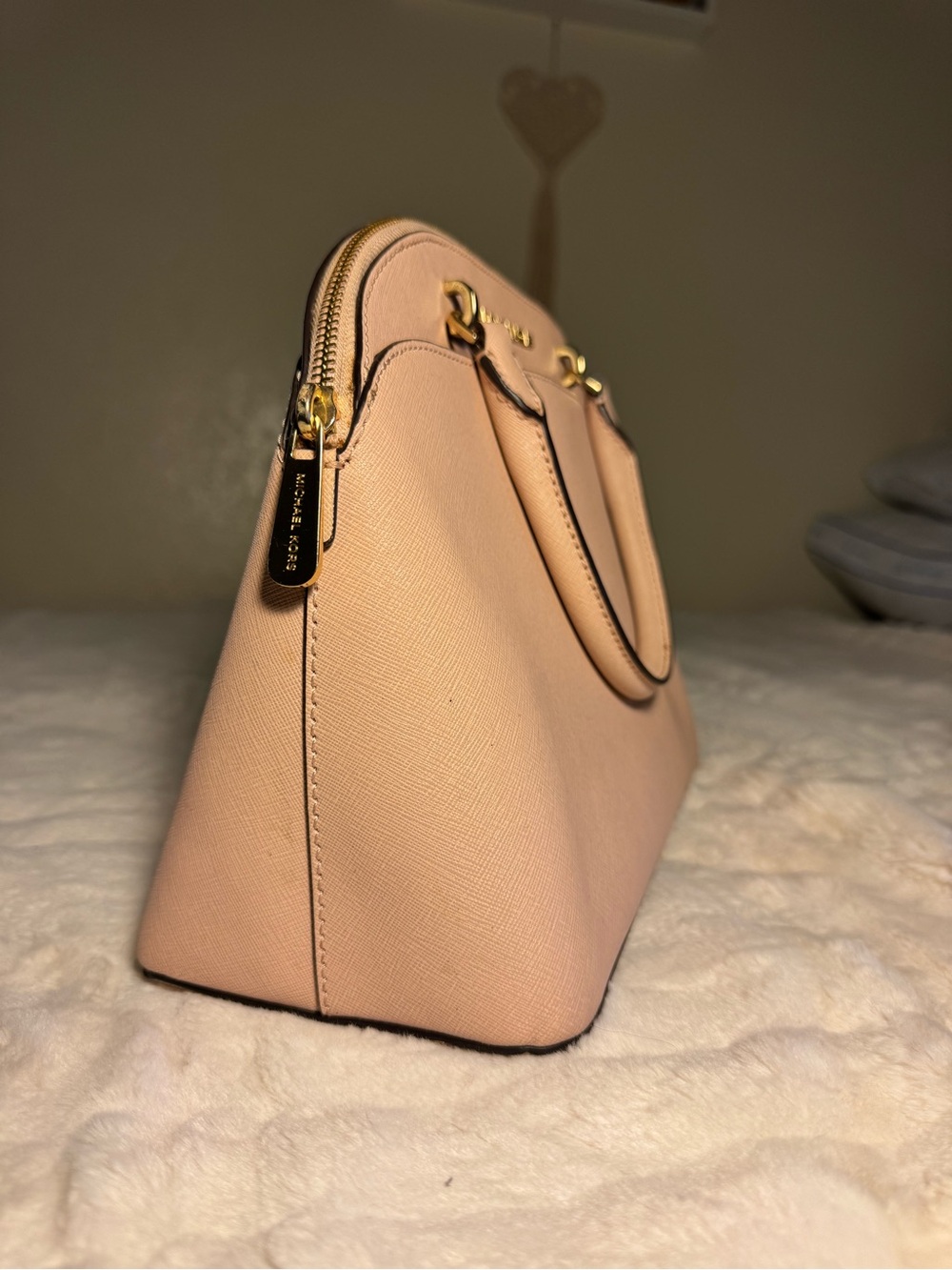 Michael Kors Blush Saffiano Leather Dome Satchel